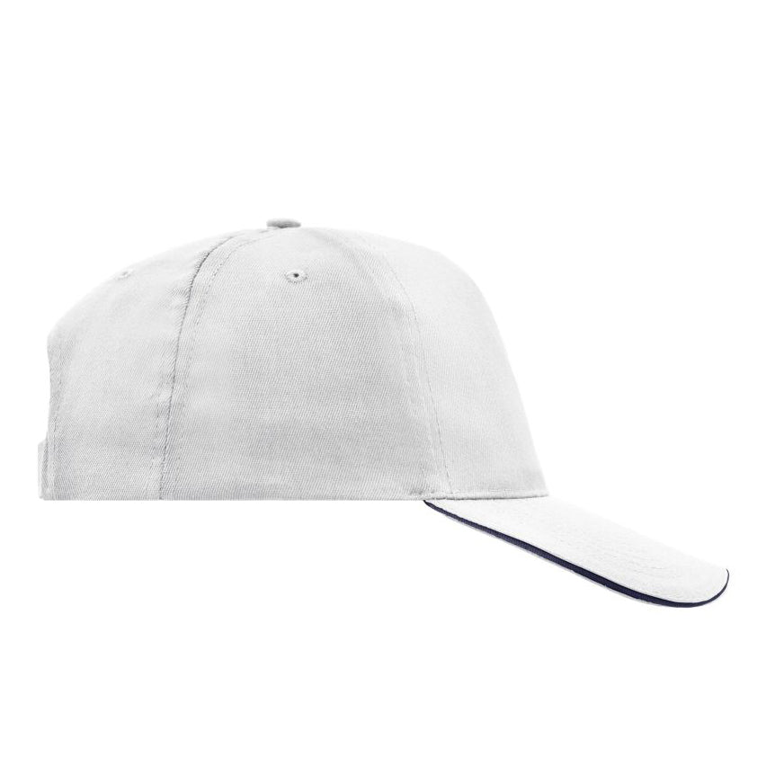 Myrtle Beach - 5 Panel Promo Sandwich Cap - Adjustable - White/Navy