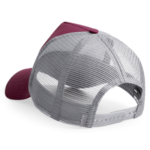 Beechfield - Trucker 5 Panel - Trucker/Snapback - Burgundy/Light Grey