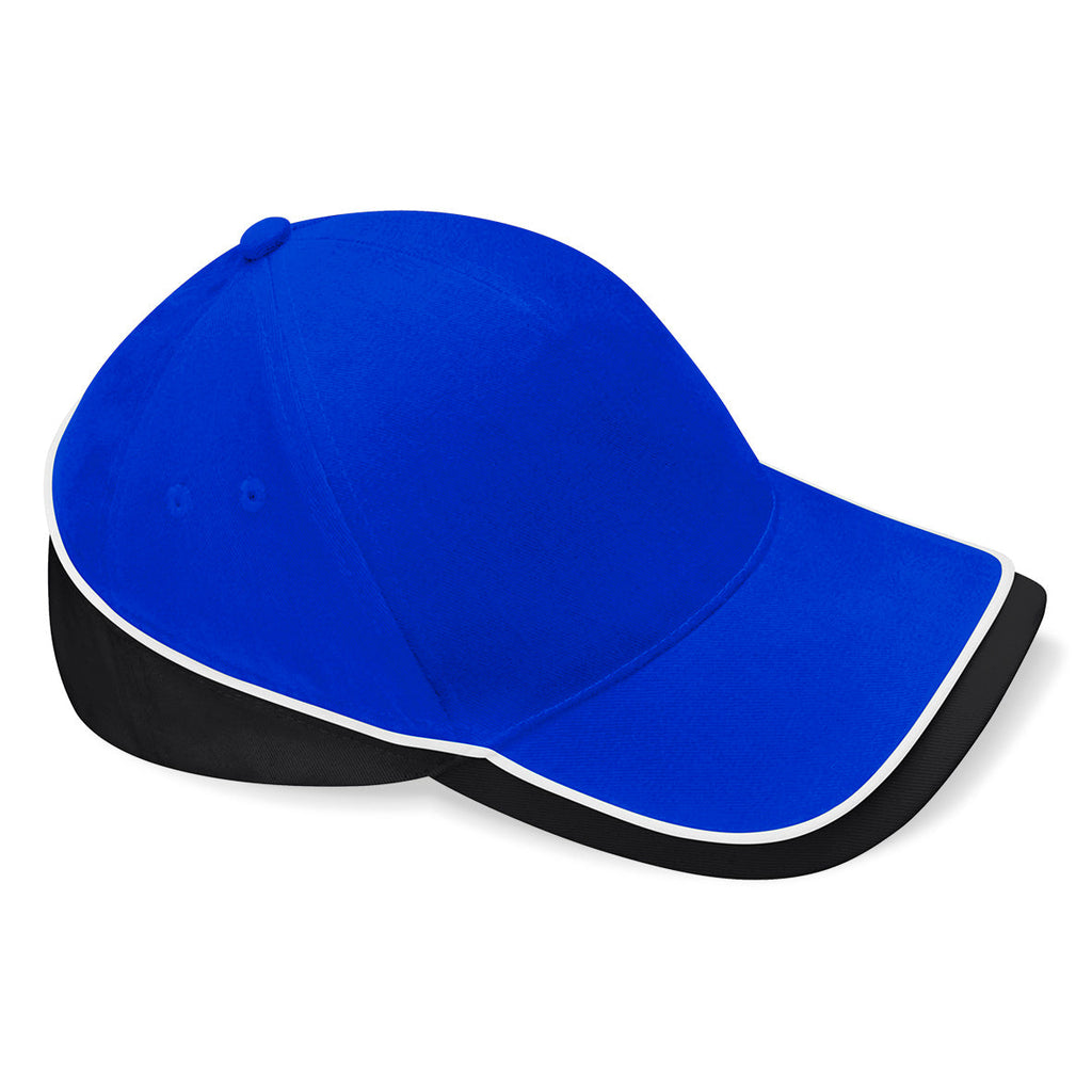 Beechfield - Teamwear Competetion Cap - Adjustable - Bright Royal/Black/White