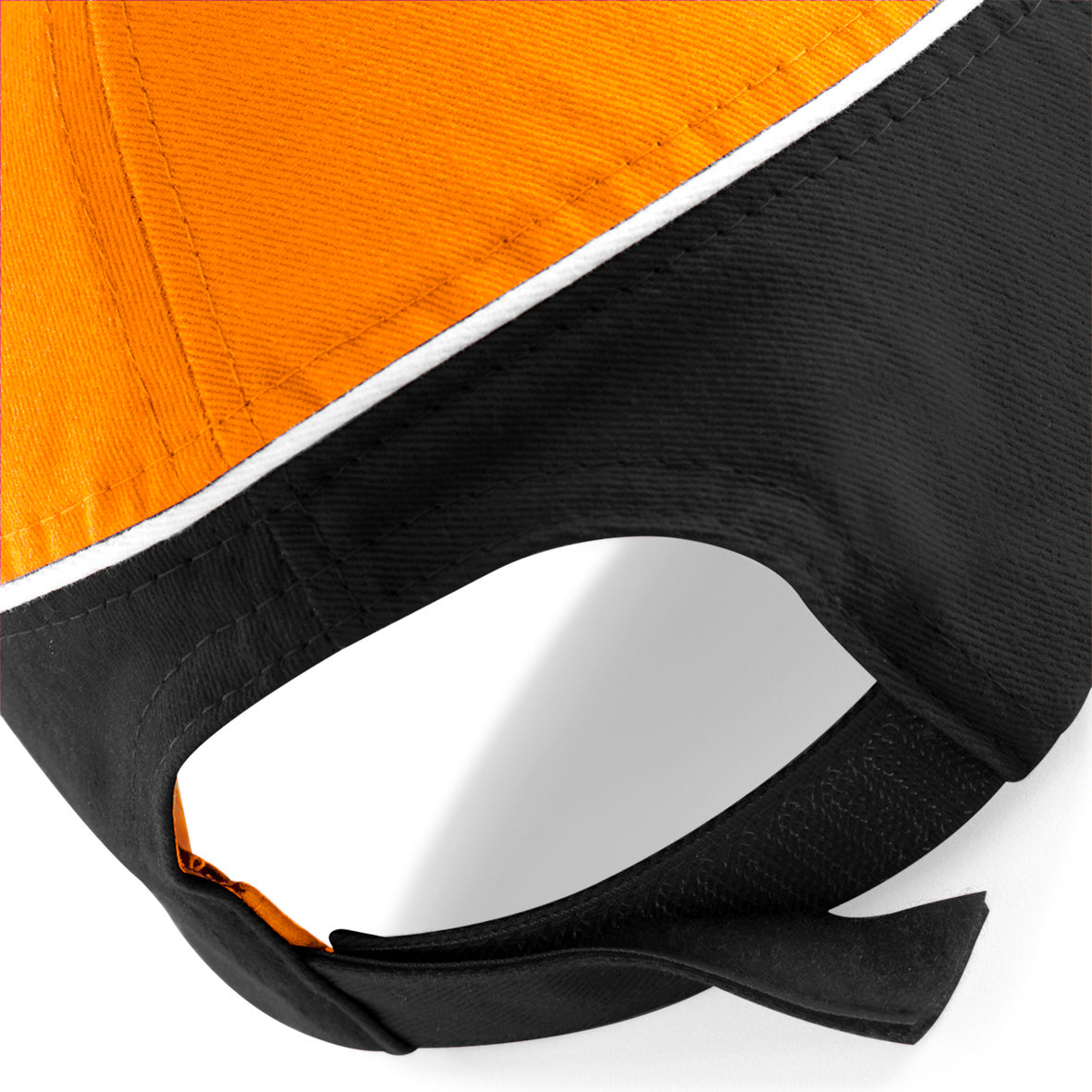 Beechfield - Teamwear Competetion Cap - Adjustable - Orange/Black/White