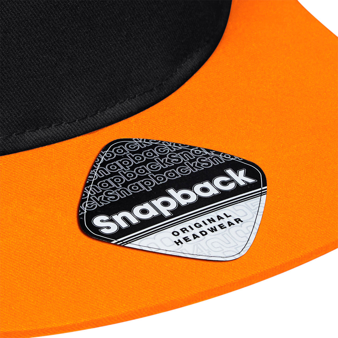 Beechfield - 5 Panel Contrast - Snapback - Black/Orange