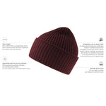 Atlantis - Oak - Beanie - Burgundy Melange