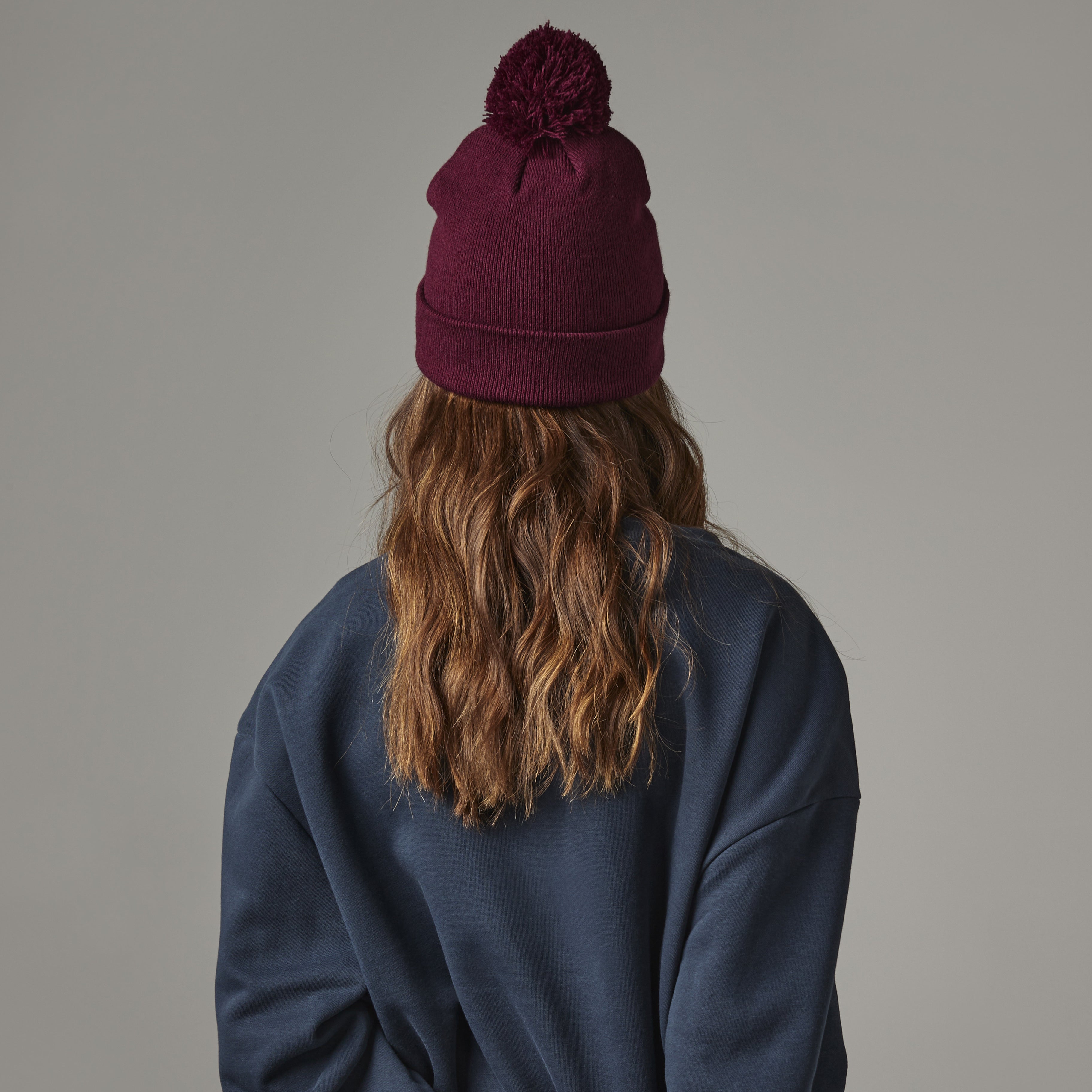 Beechfield - Original Pom Pom - Beanie - Burgundy