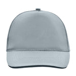 Myrtle Beach - 5 Panel Promo Sandwich Cap - Adjustable - Light Grey/Black