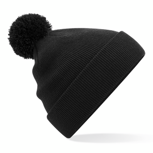 Black pom beanie hat online