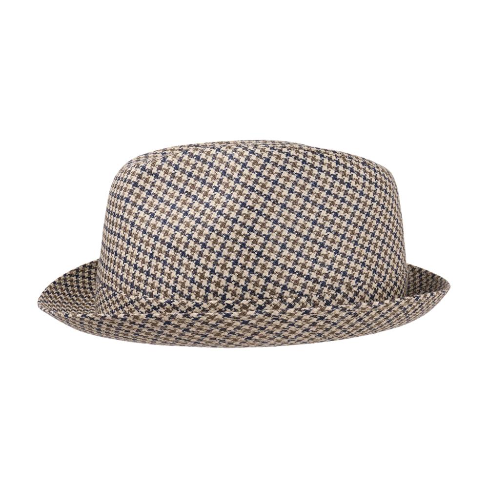 Stetson - Houndstooth Player - Fedora Hat - Blue/Olive