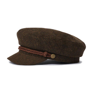 Brixton - Fiddler Cap - Sixpence/Flat Cap - Bison/Brown