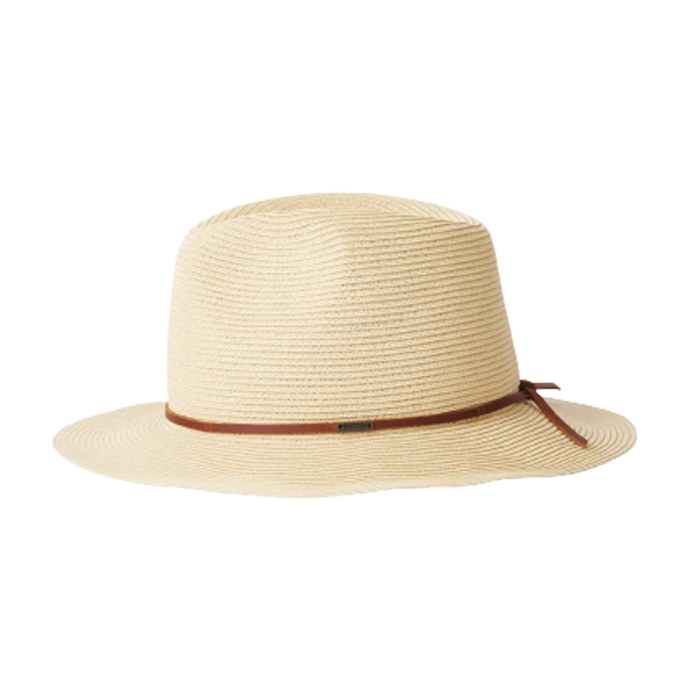 Brixton - Wesley Straw Packable Fedora - Straw Hat - Tan
