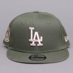 New Era - LA Dodgers 9Fifty Side Patch Medium - Snapback - Olive/Pink