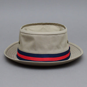 Stetson - Classic Band Pork Pie Cloth Hat - Fedora - Beige