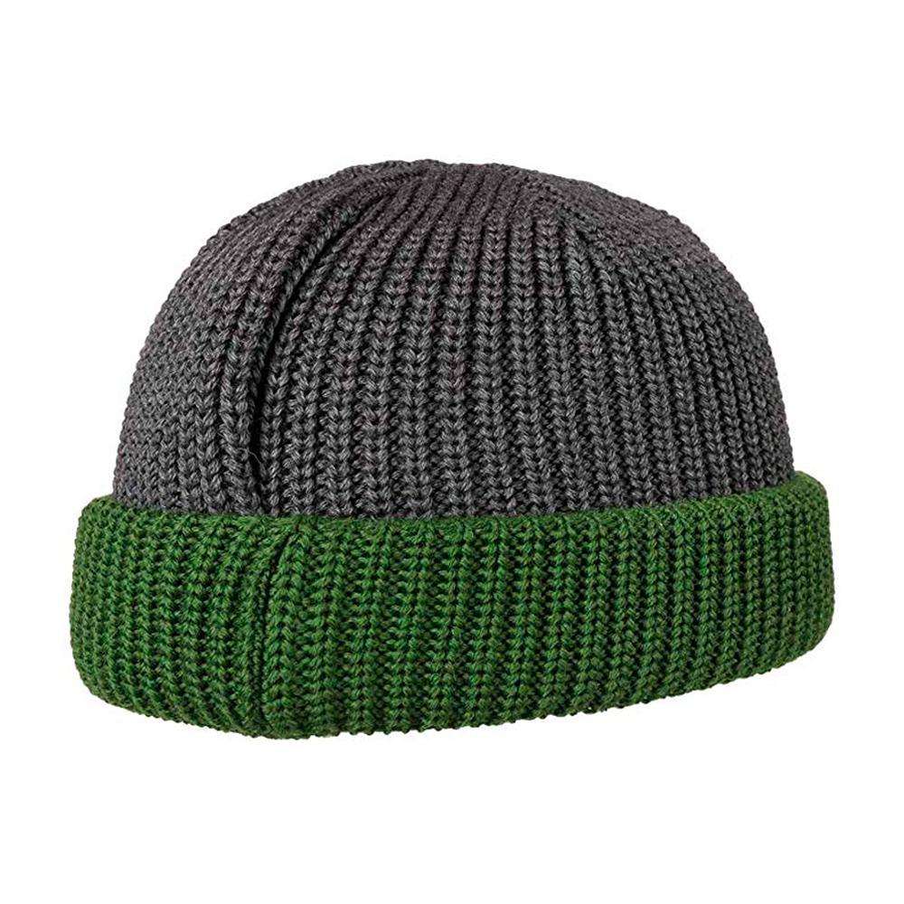 Hammaburg - Docker Knit - Beanie - Dark Grey/Green