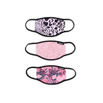 Hype - 3x Adult Womens Animal Prints - Face Mask - Multi Pink