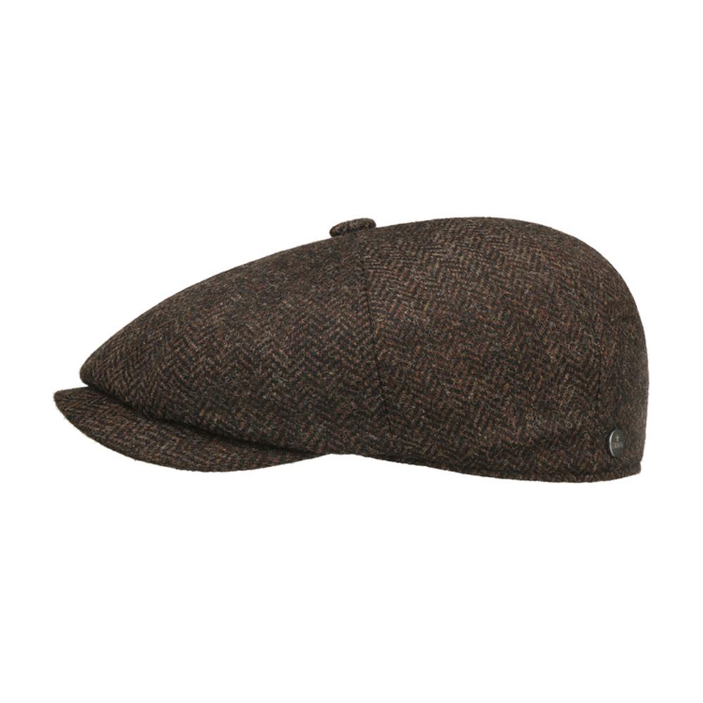 Lierys - Carlsen Wool Herringbone - Sixpence/Flat Cap - Brown