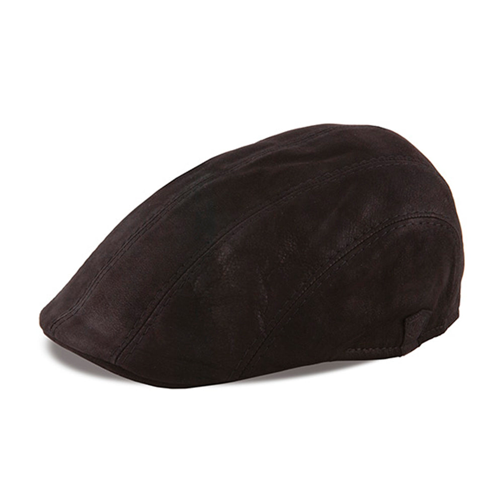 MJM Hats - Maddy Nappa Wax - Sixpence/Flat Cap - Black