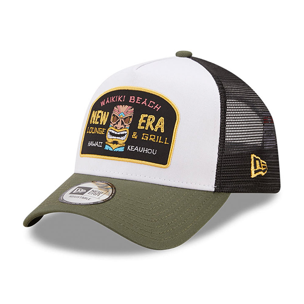 New Era - Location Icon A Frame - Trucker/Snapback - Olive/White/Black