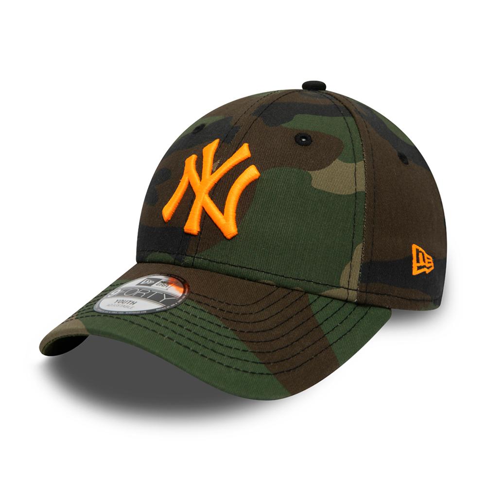 New Era - NY Yankees 9Forty Kids - Adjustable - Woodland Camo/Neon Orange
