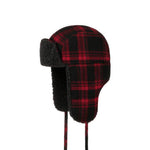 Stetson - Country Check Lapeer Aviator Hat - Beanie - Black/Red