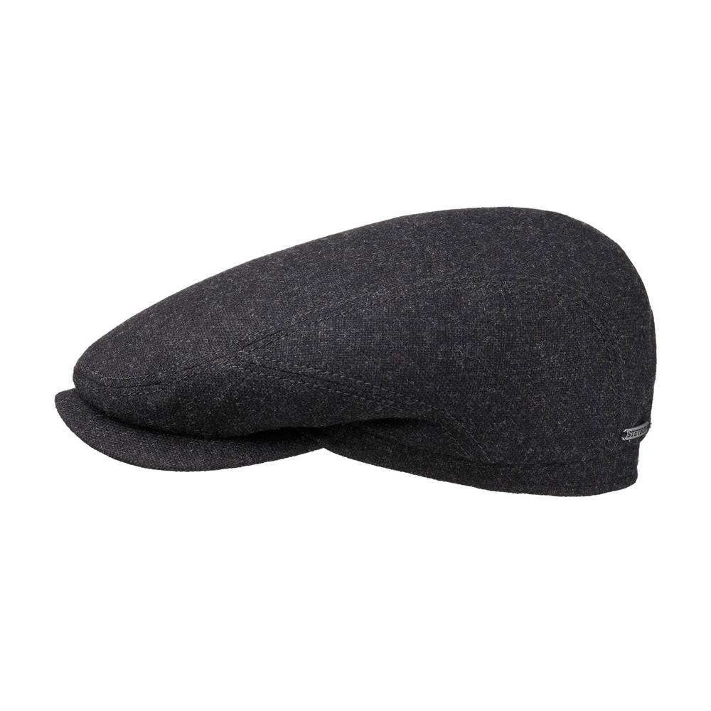 Stetson - Driver Cap Wool Cashmere - Sixpence/Flat Cap - Anthracite Grey
