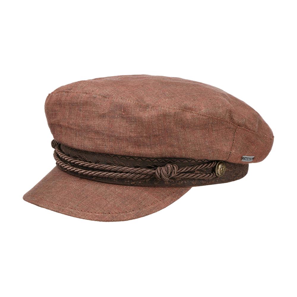 Stetson - Linen Fisherman´s Riders Cap - Sixpence/Flat Cap - Red Mottled