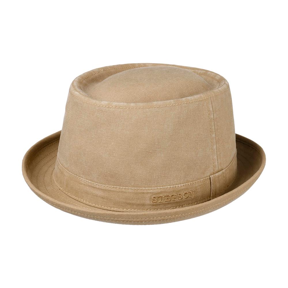 Stetson - Organic Cotton Pork Pie Cloth Hat - Fedora - Brown