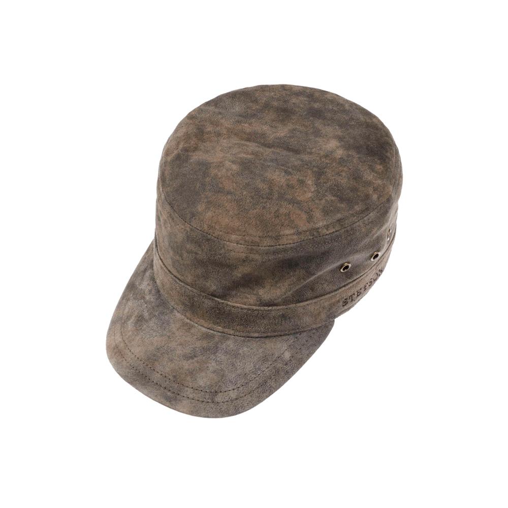 Stetson - Raymore Pigskin Army Cap - Adjustable - Dark Brown