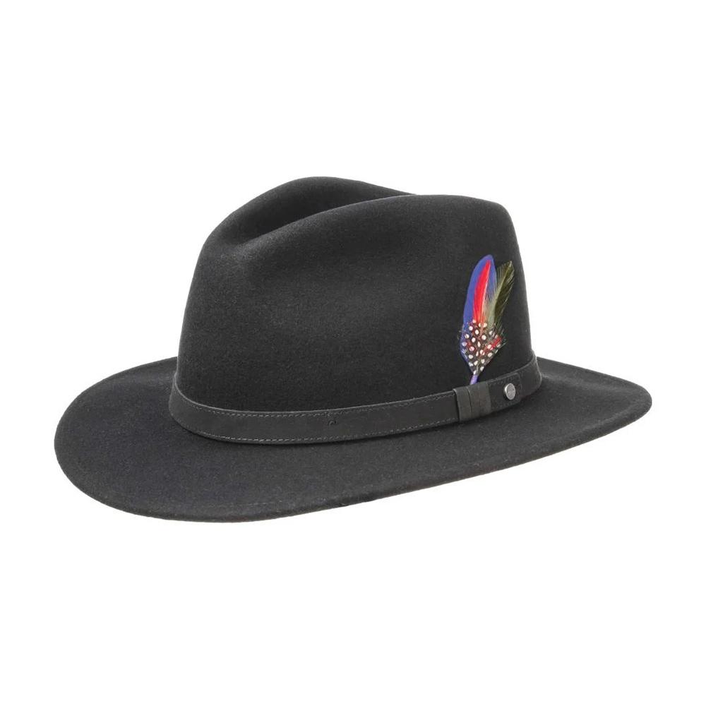 Stetson - Yutan Wool Hat - Fedora/Traveller Hat - Black