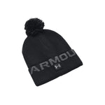 Under Armour - Men's Halftime Fleece Pom - Beanie - Black/Pitch Gray